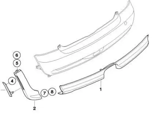 Product image of MINI R53 JCW GP Rear Bumper Trim