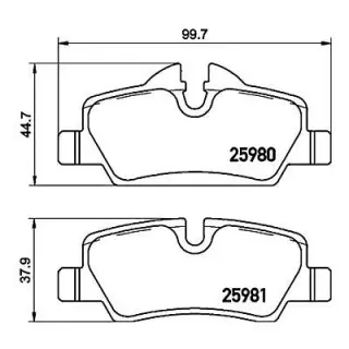 Product image of Mintex F56 JCW Rear Brake Pads - MDB3438