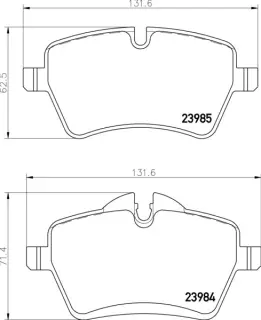 Product image of Mintex R53 JCW / R56 S / Bremtech Front Brake Pads MDB2816 294mmx22mm