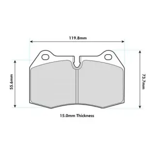 Product image of PBS ProTrack ProRace ProComp R56 JCW Brembo / Budweg Front Brake Pads 8071
