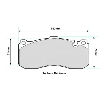 Product image of PBS ProTrack ProRace Front Brake Pads R56 JCW GP2 8594
