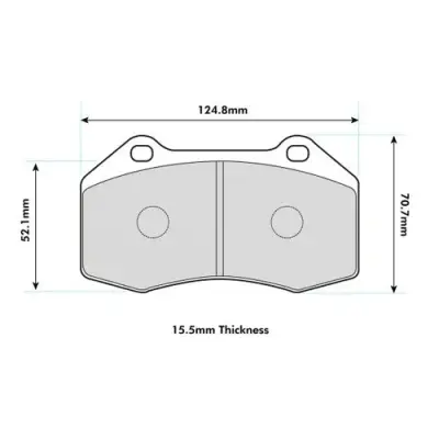 Product image of PBS ProTrack ProRace ProComp Front Brake Pads Renault Megane 225 Brembo 8541