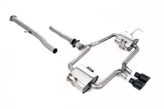 Product image of Milltek R53 Catback Exhaust Hatchback - Non-Resonated Cerakote Black 76mm Trims SSXM480