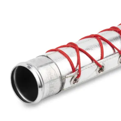 Product image of Funk Motorsport Silver Lace Up Induction Kit Thermal Barrier Sleeving