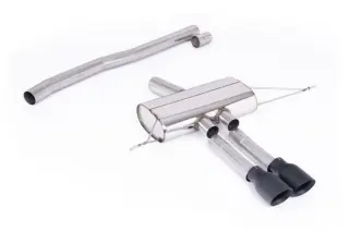 Product image of Milltek Mini F66 Non-Resonated OPF/GPF Back System for Sport Diffuser only with Cerakote Black Tips