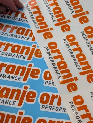 Orranje Vinyl Stickers