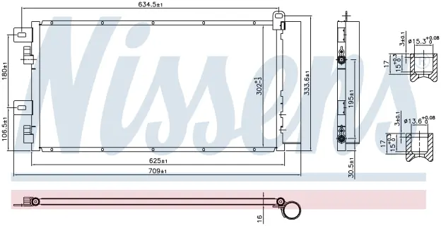 Nissens 94591 MINI Cooper S R53 Aircon Condenser Radiator