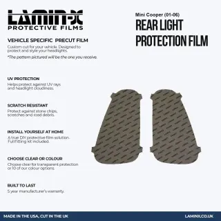 Product image of Lamin-x Tail Light Covers Mini Cooper (01-06) R50 R52 R53