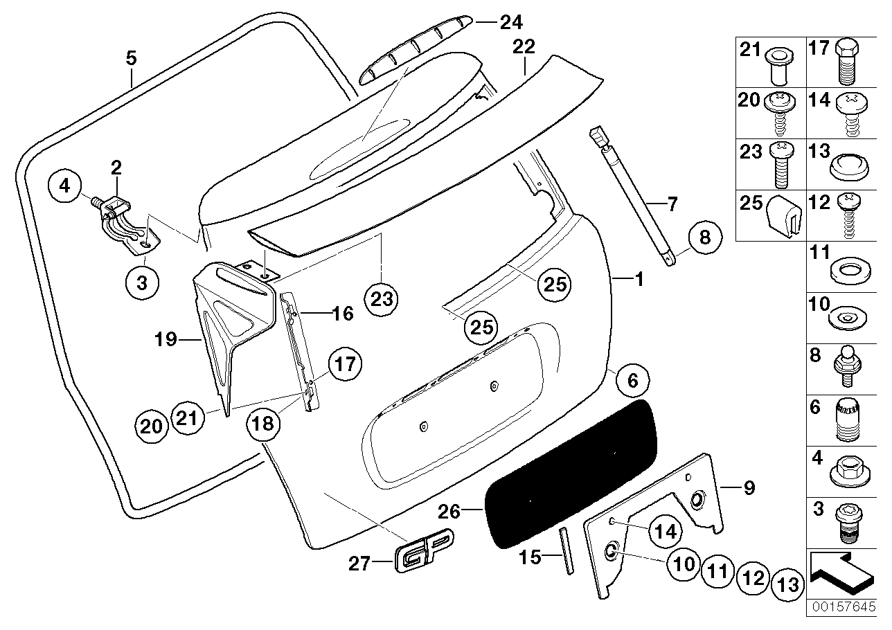 Декоративные панели Mini Cooper r56 схема